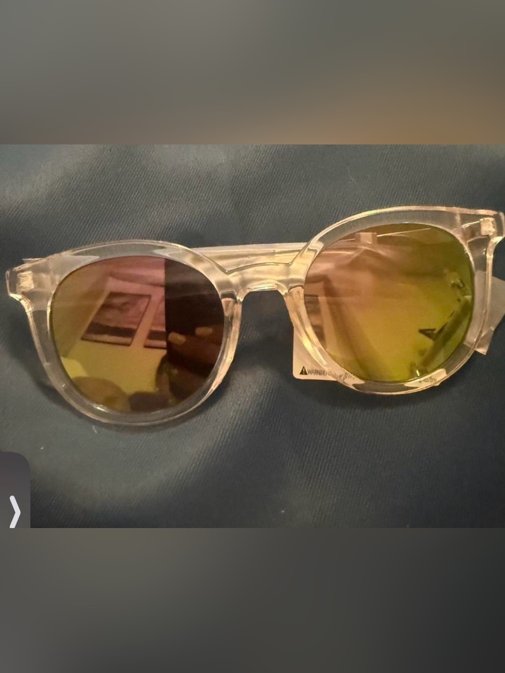 Oscar de la Renta Clear Frame Sunglasses with Dark Lenses